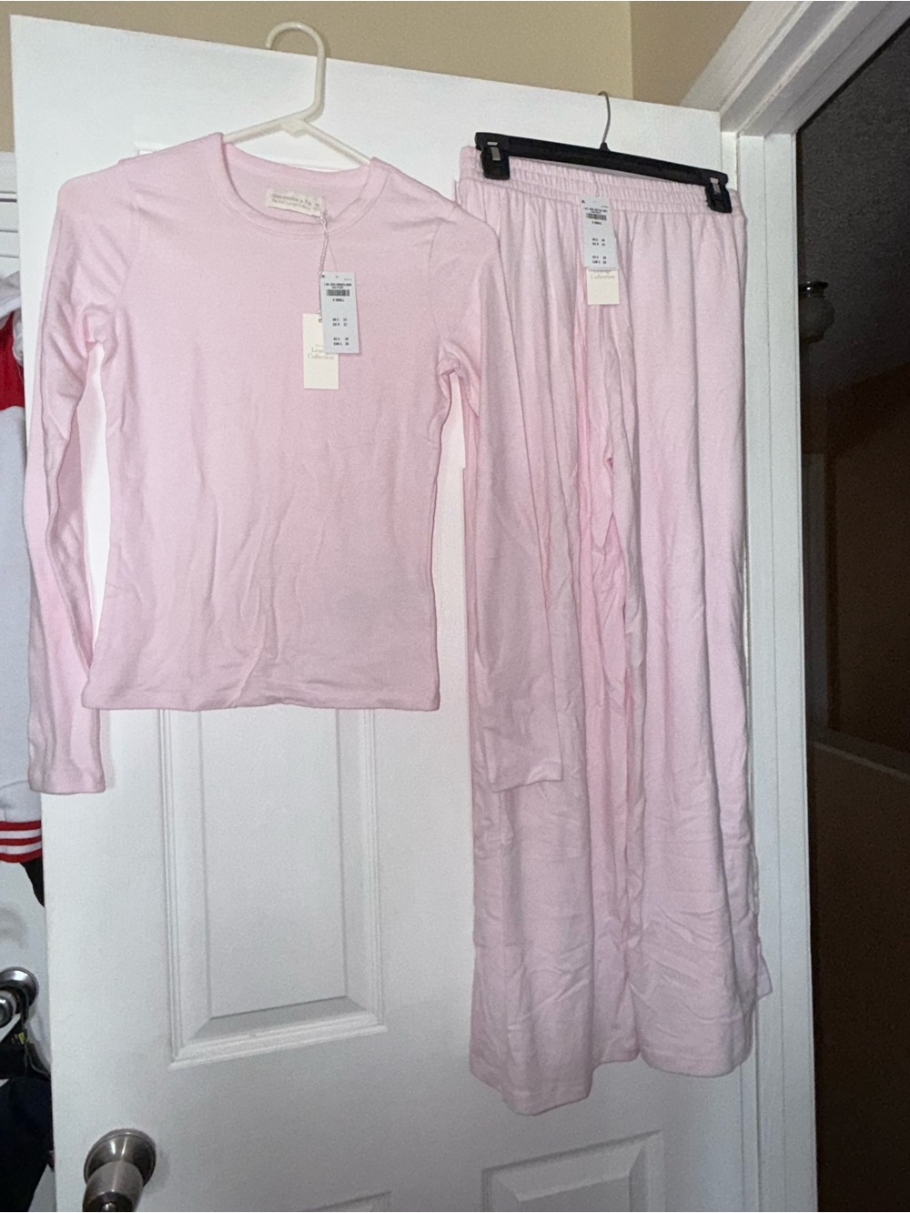 Abercrombie & Fitch Light Pink Long Sleeve Top & Matching Pajama Pants